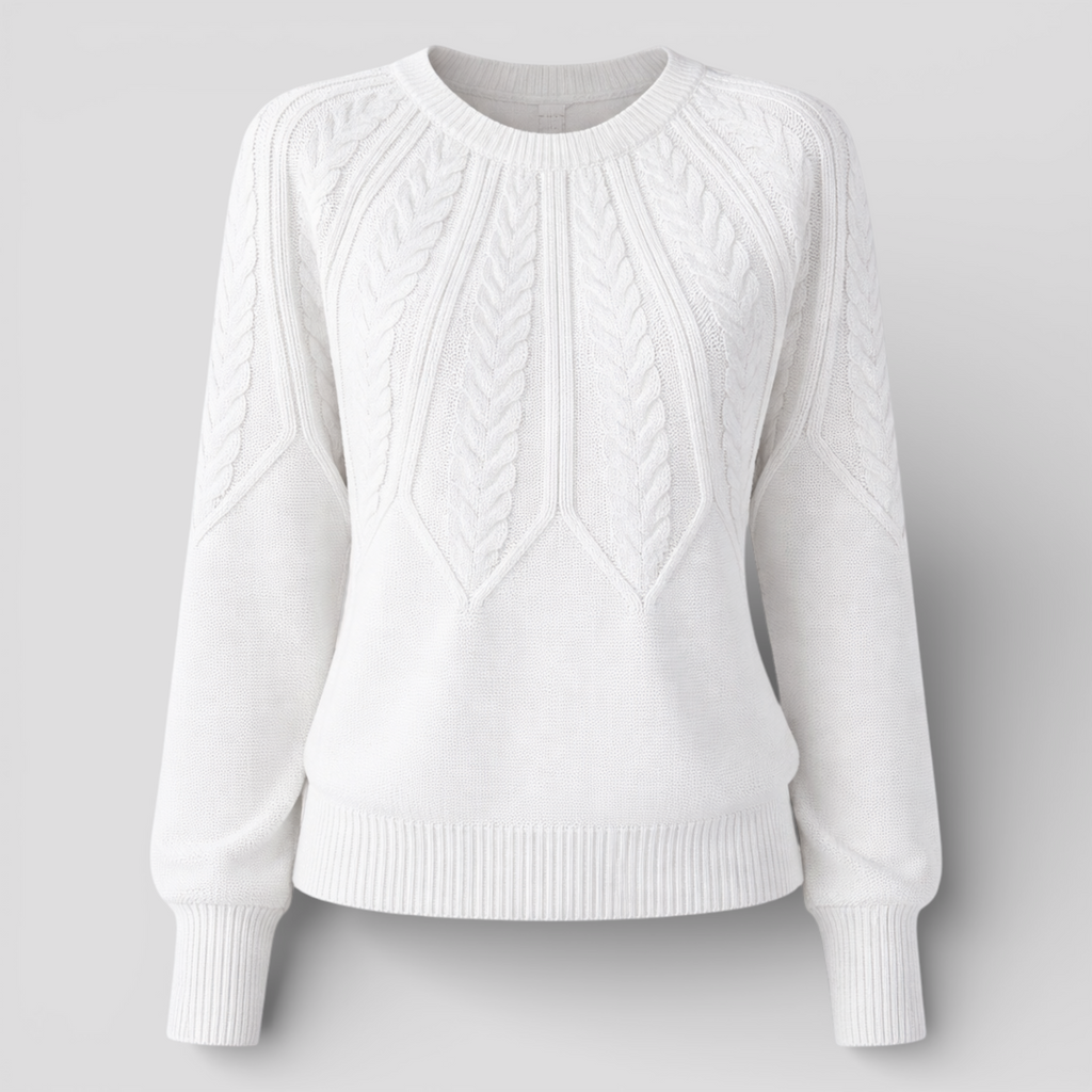 Pull Femme à Manches Larges Coton Coupe Régulière