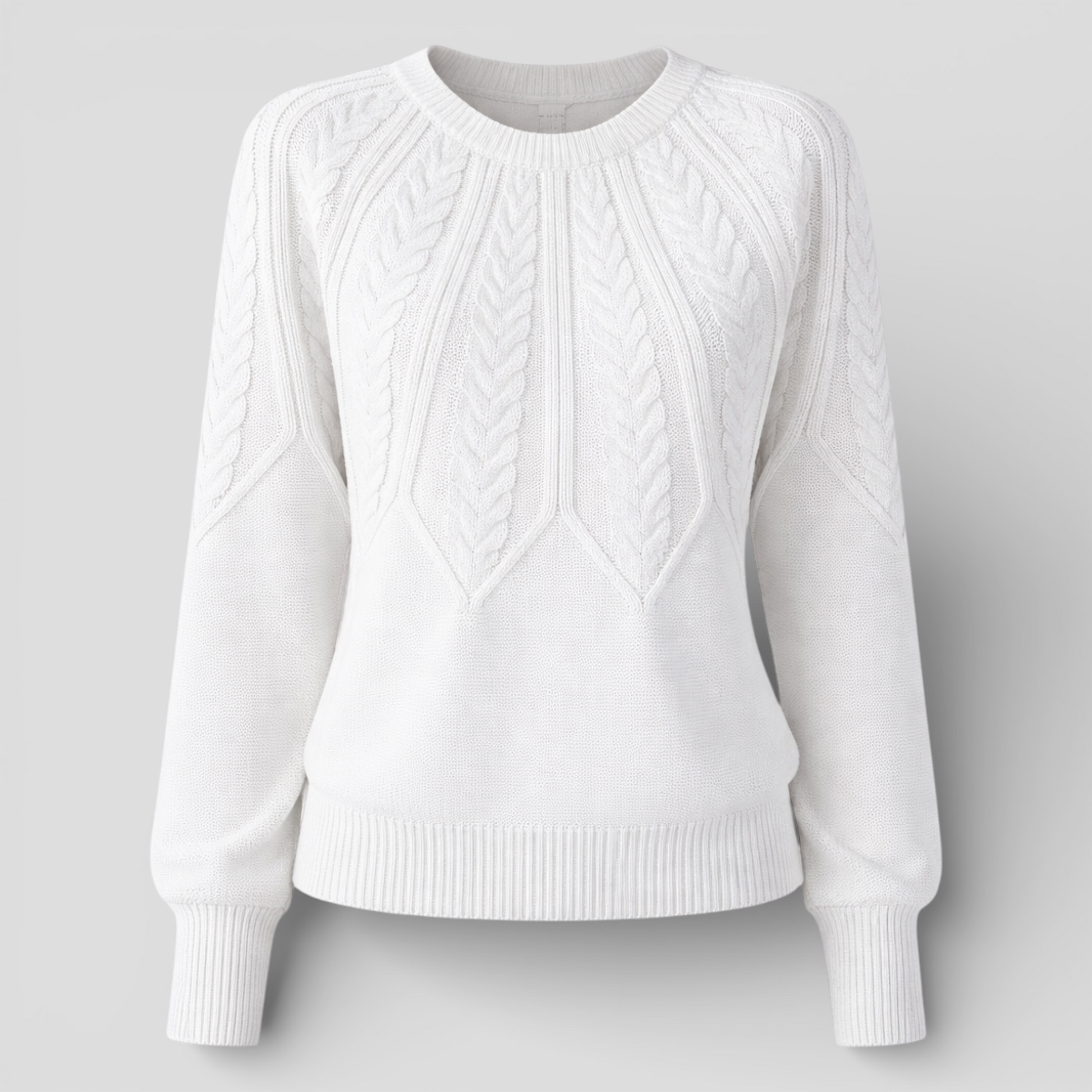 Pull Femme à Manches Larges Coton Coupe Régulière