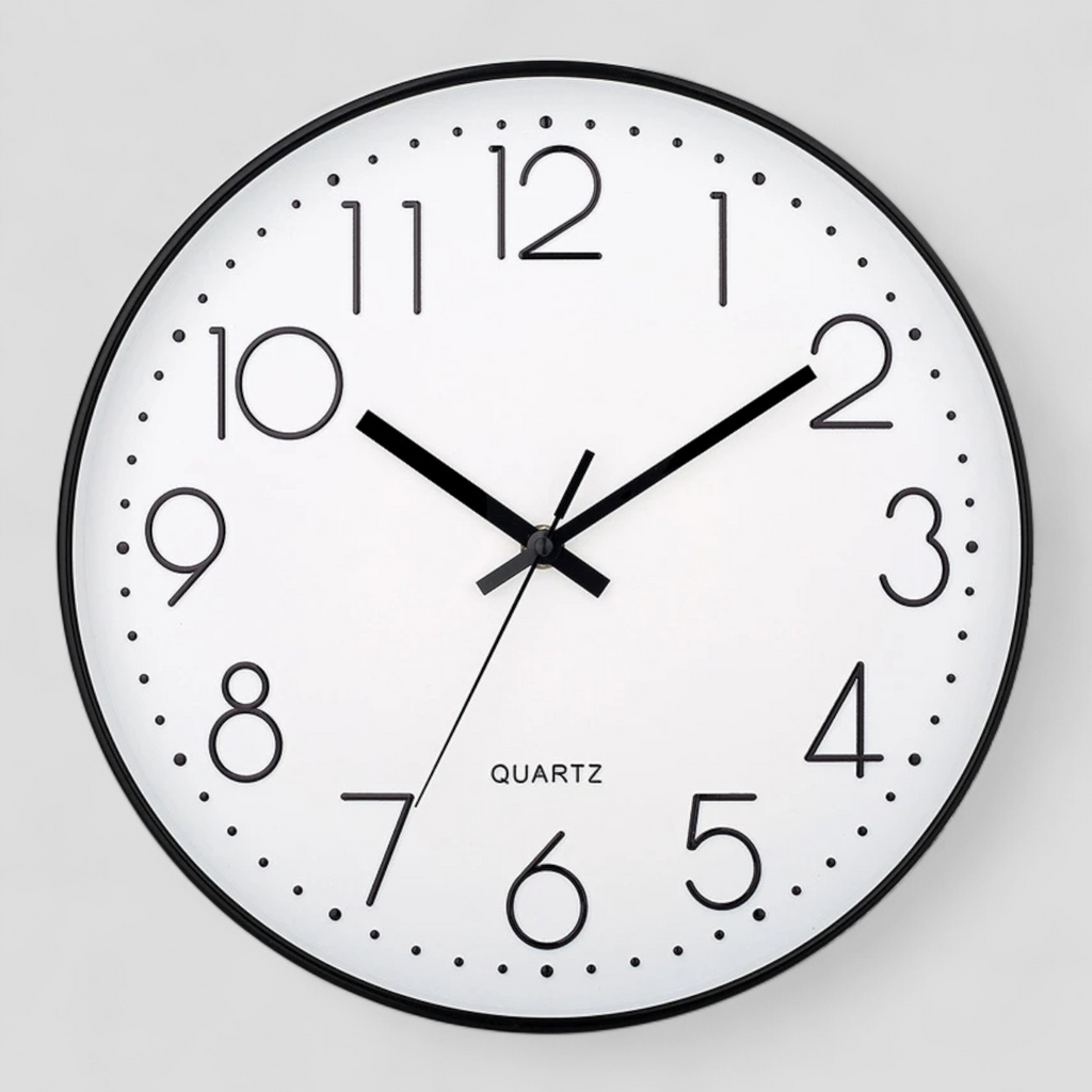 Horloge Murale Silencieuse Design Moderne Verre – 8 Pouces
