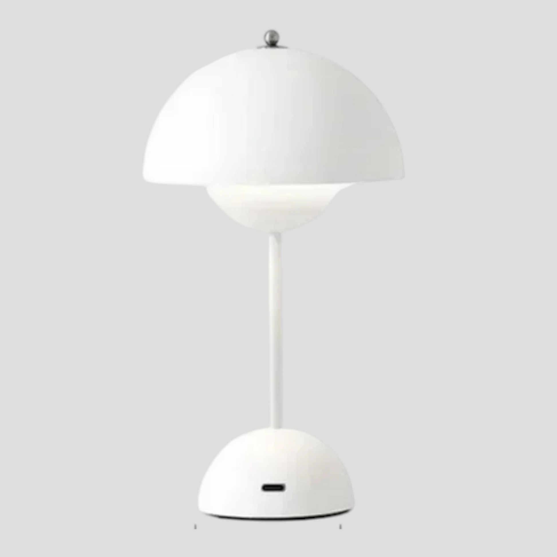 Lampe de Table LED Rechargeable USB Acrylique – Design Champignon, 30 Cm