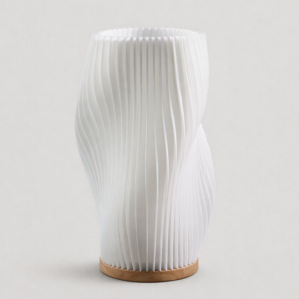 Lampe de Table Minimaliste avec 3 Températures de Couleur Bois