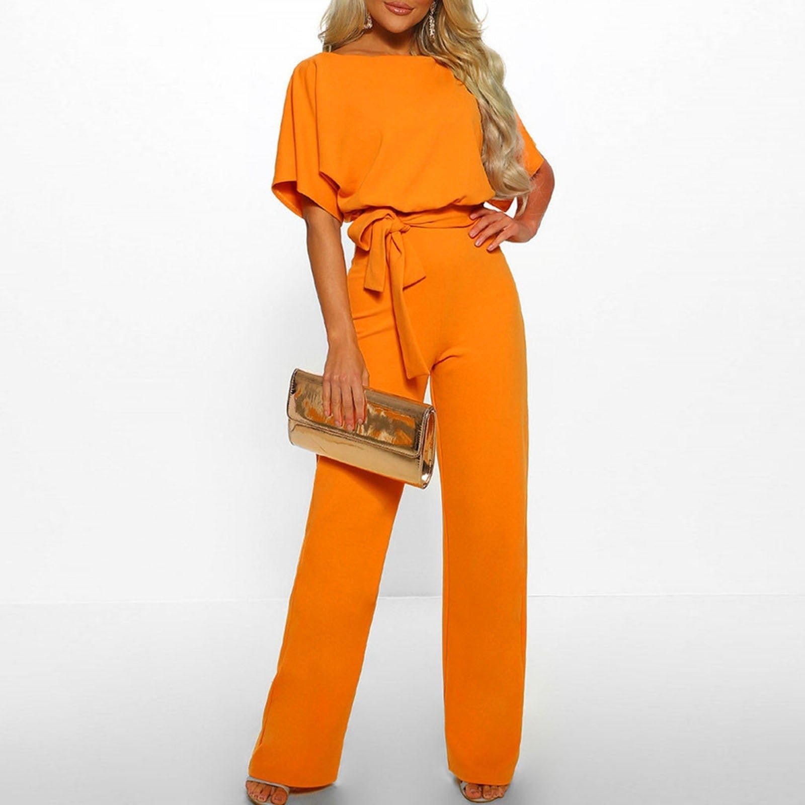 Combinaison Femme Fluide Élégante Ceinturée Large Parfaite