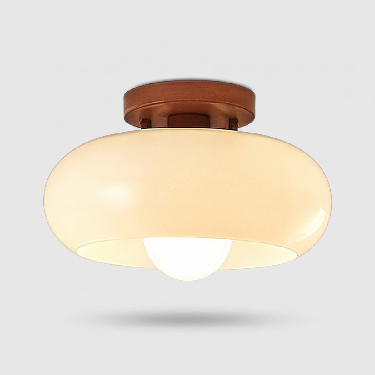 Lighting : Plafonnier Bauhaus Moderne – Dôme en Verre Sculptural dans de Marche Lino