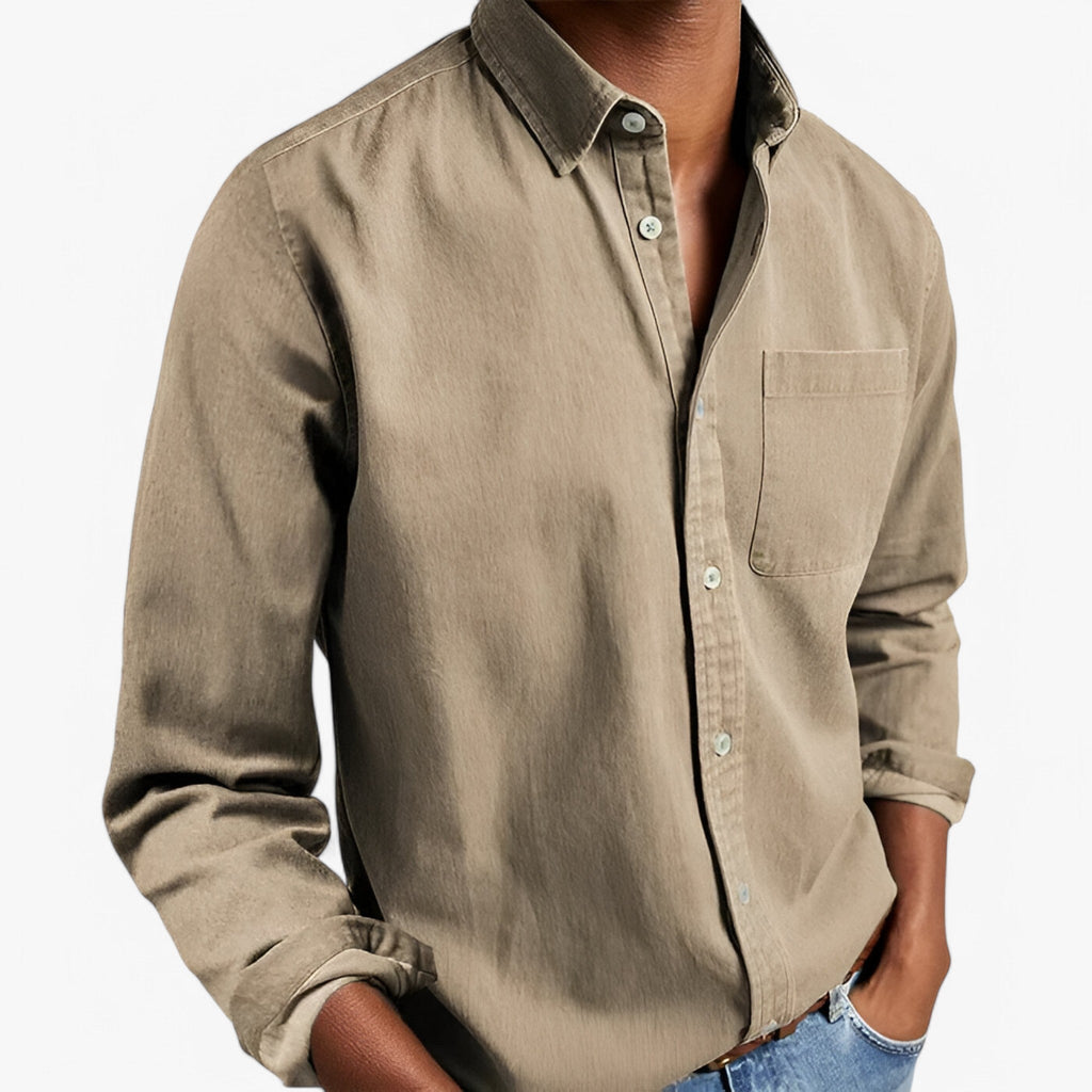 Chemise Cargo Homme Résistante en Coton avec Plusieurs Poches, Manches Longues