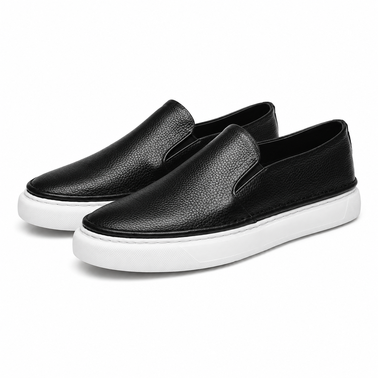 : Mocassin homme en cuir véritable - Confort et allure élégante dans Noir de Marche Lino