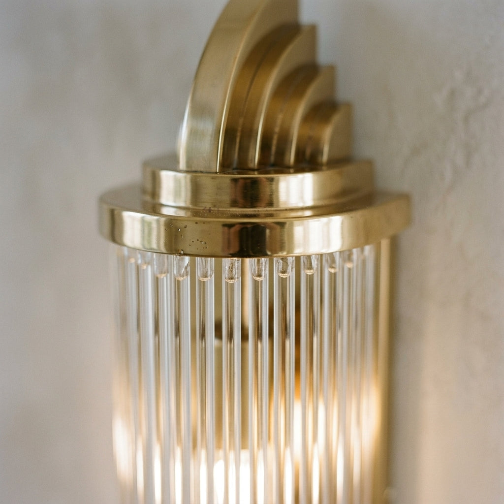 Wandlampe : Applique Murale Gatsby - Élégance Art Déco en Or dans de Roselva