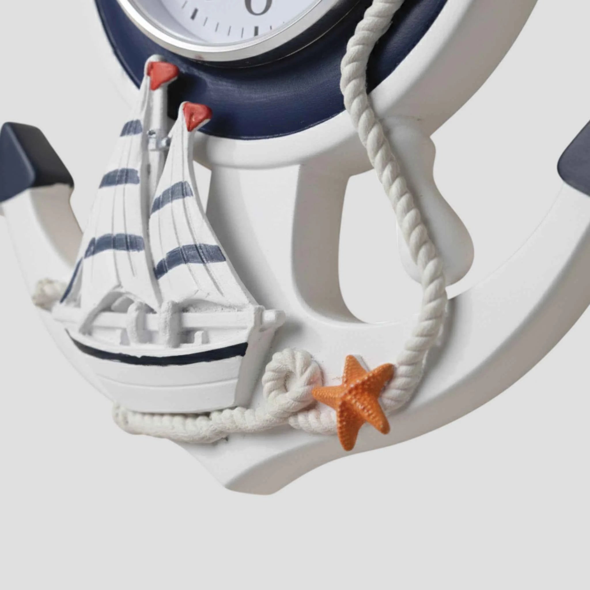 Horloges murales : Horloge Murale Décorative en Forme D’Ancre dans de Marche Lino