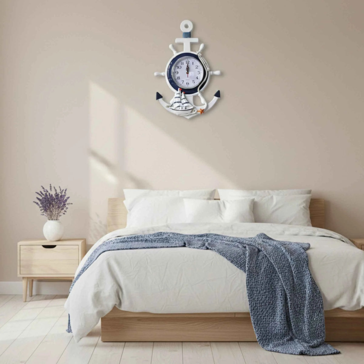Horloges murales : Horloge Murale Décorative en Forme D’Ancre dans de Marche Lino