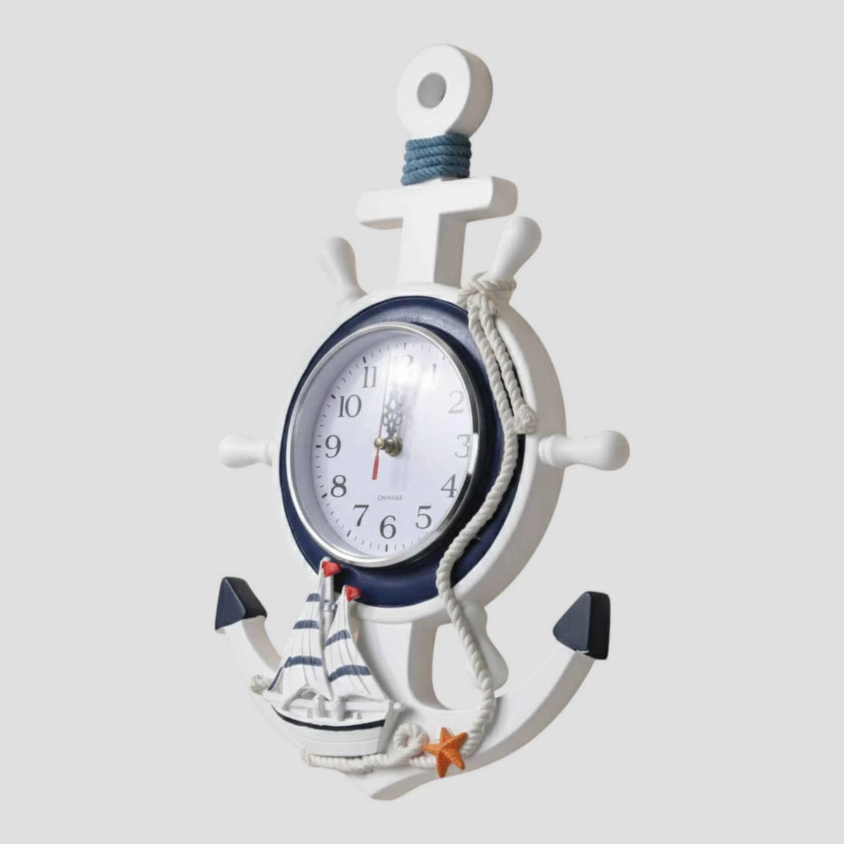 Horloges murales : Horloge Murale Décorative en Forme D’Ancre dans de Marche Lino