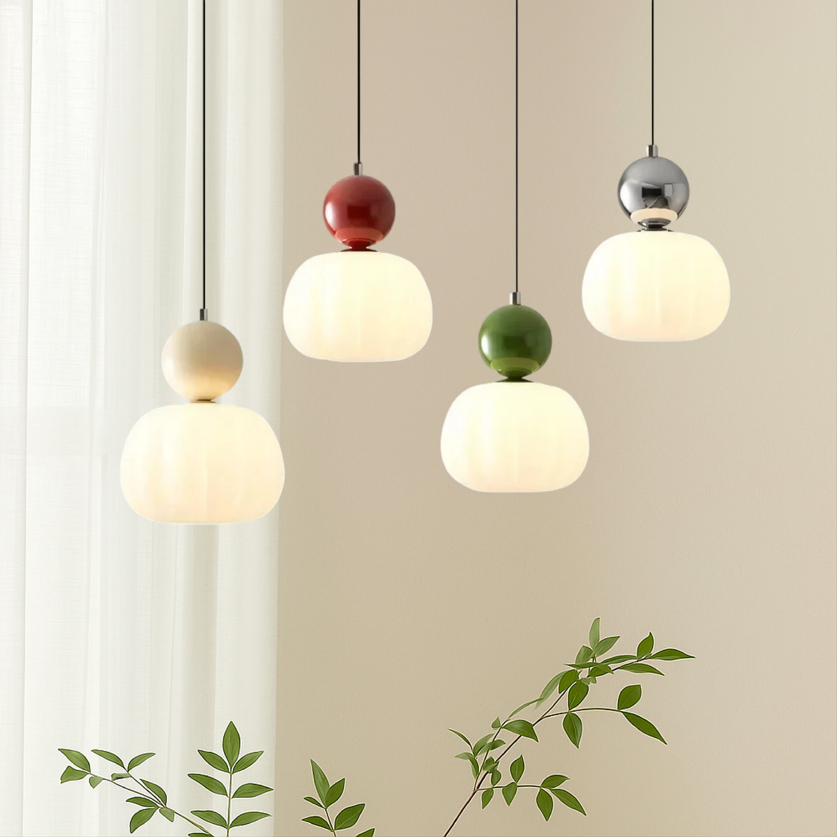 Suspension Art Déco - Fer et Acrylique, 1 ou 3 Lumières