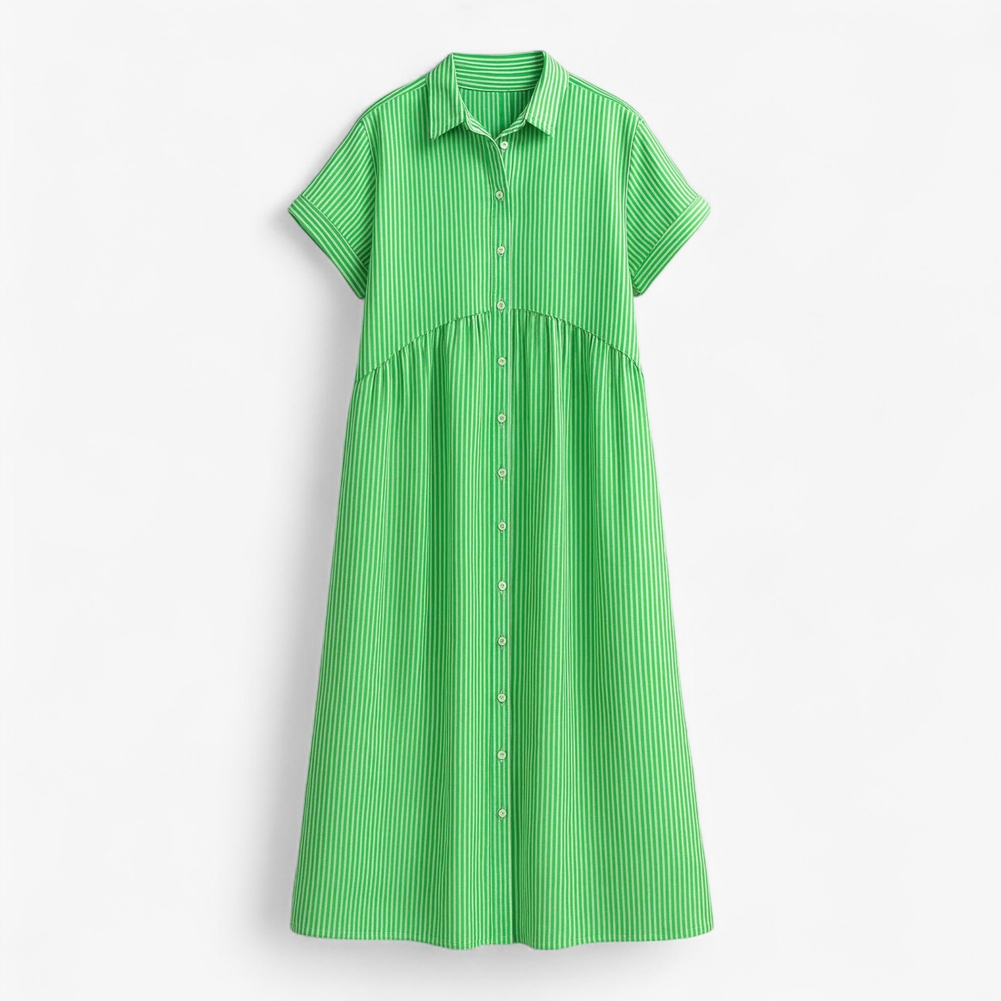 Dresses : Leggera e Leggera Robe d'Été pour Femme - Confort dans le Design Scandinave dans Groen de Marche Lino