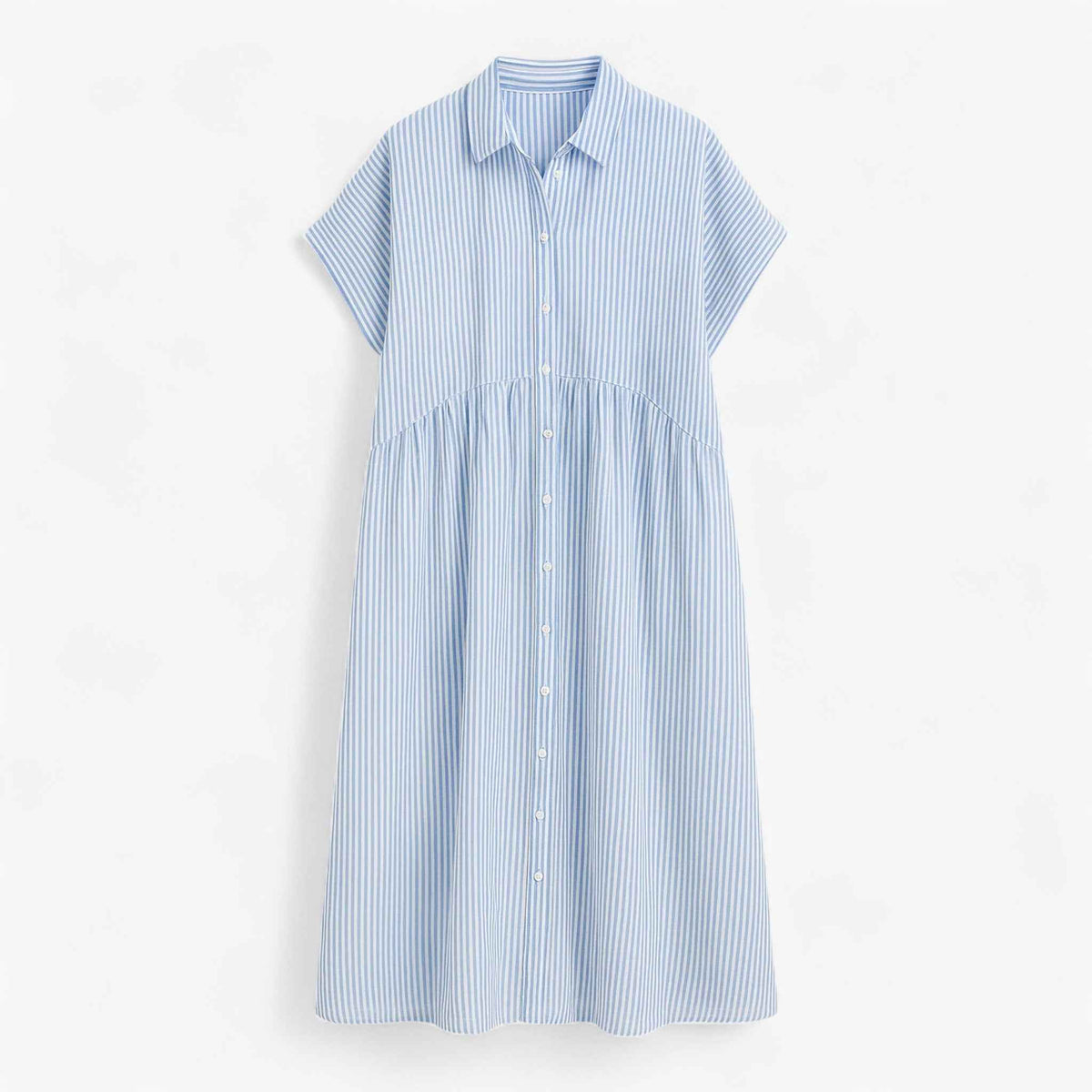 Dresses : Leggera e Leggera Robe d'Été pour Femme - Confort dans le Design Scandinave dans Blauw de Marche Lino