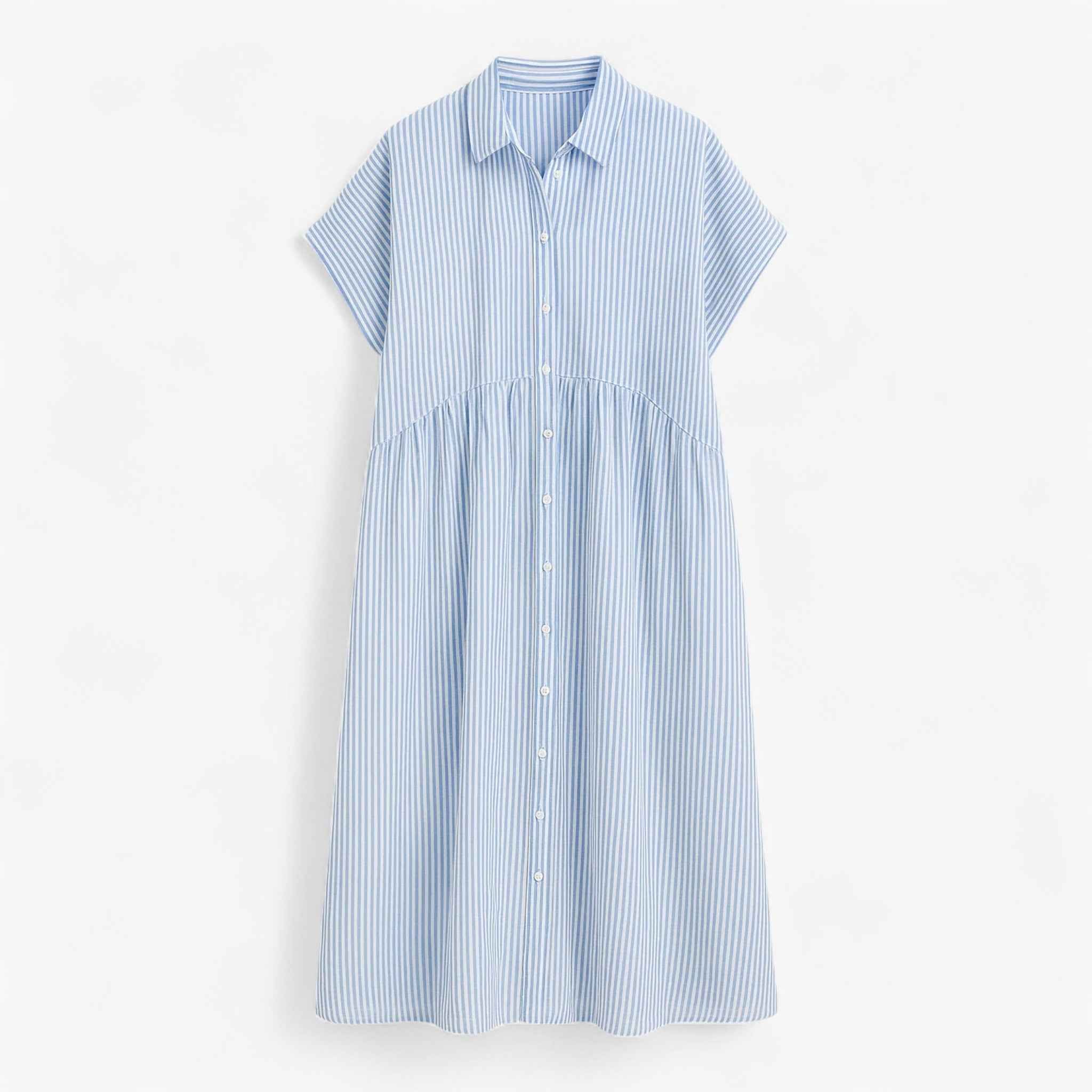 Dresses : Leggera e Leggera Robe d'Été pour Femme - Confort dans le Design Scandinave dans Blauw de Marche Lino