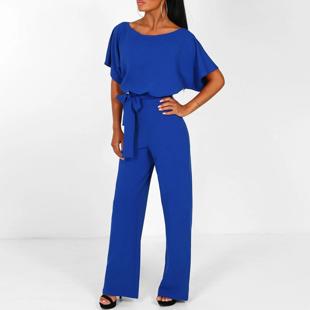 Combinaison Élégante Femme avec Ceinture - Jambe Large