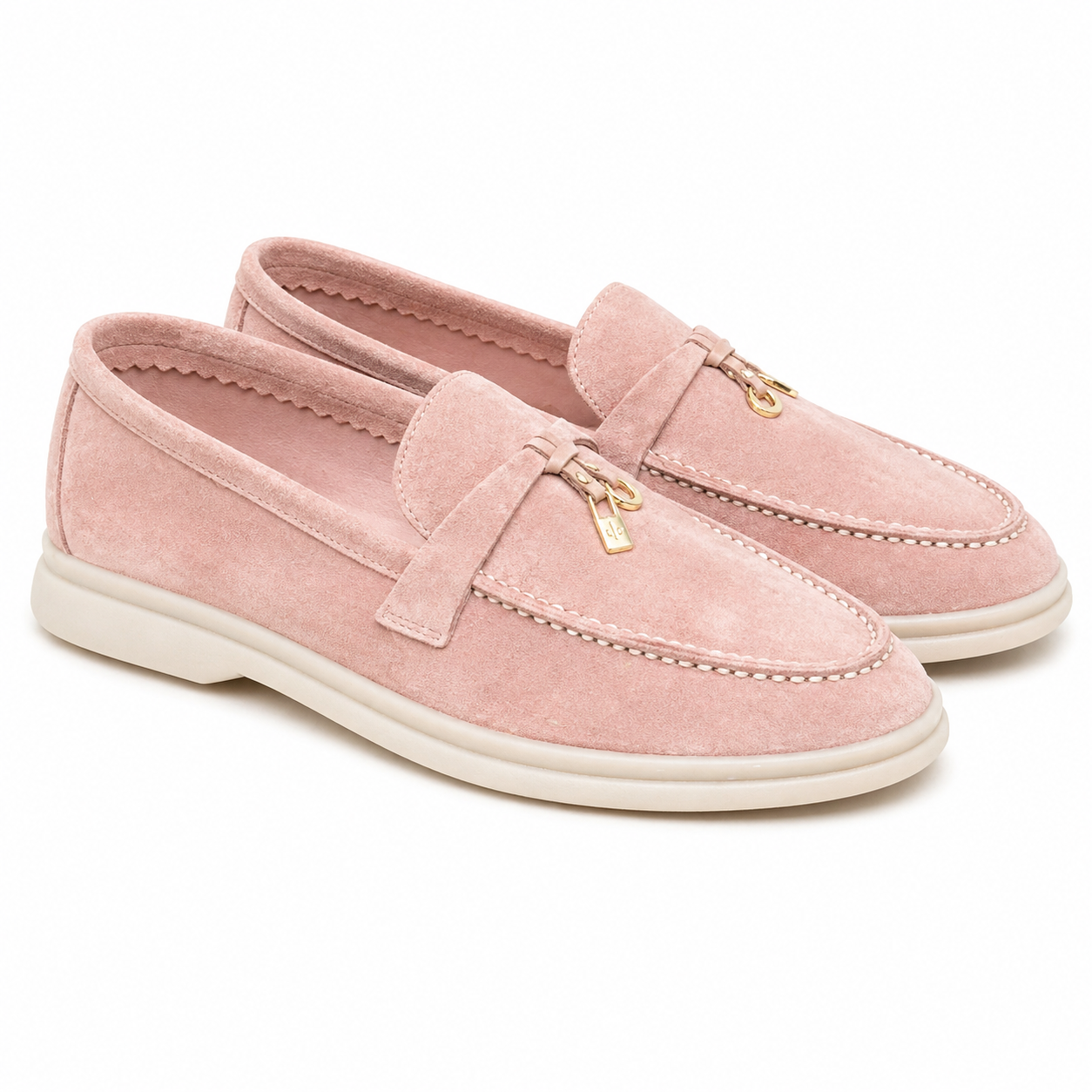 : Mocassin homme élégant - Cuir nubuck et confort estival dans Rose de Marche Lino