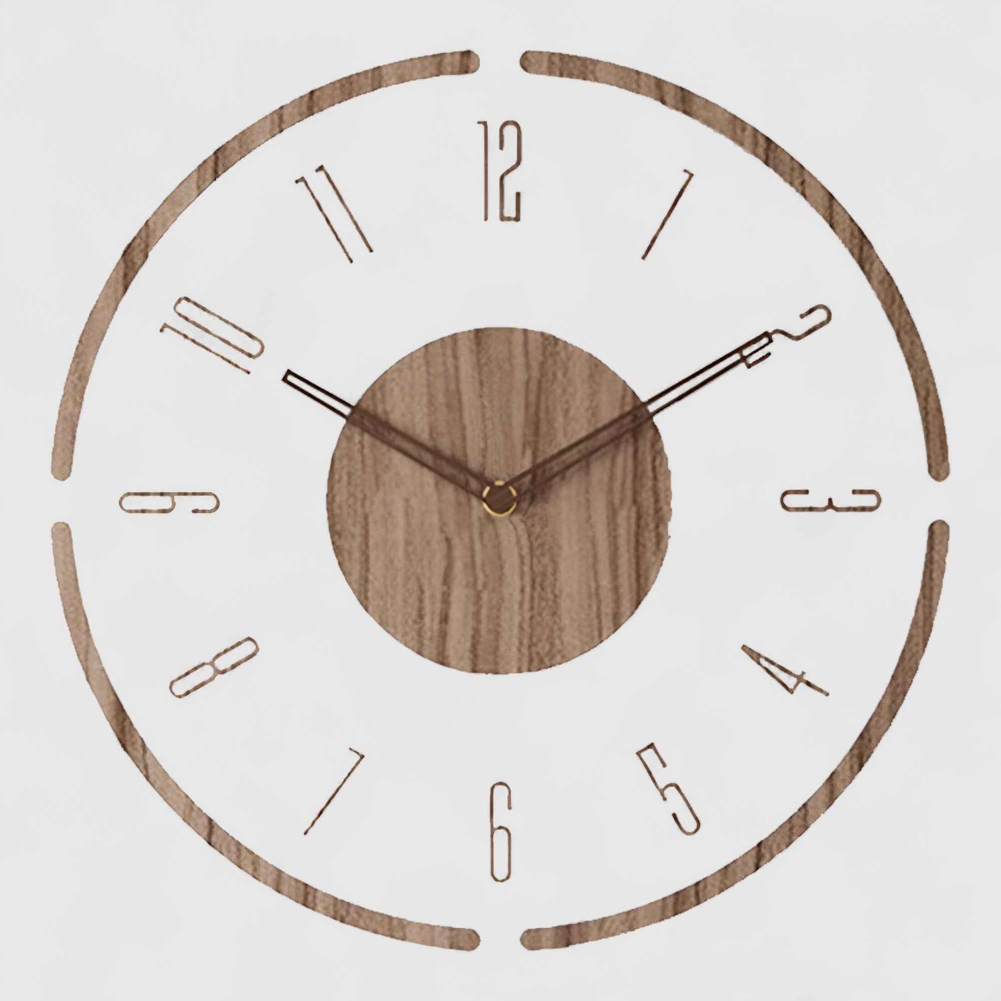 Horloges murales : Horloge Murale en Acrylique et Bois au Design Moderne dans A de Marche Lino