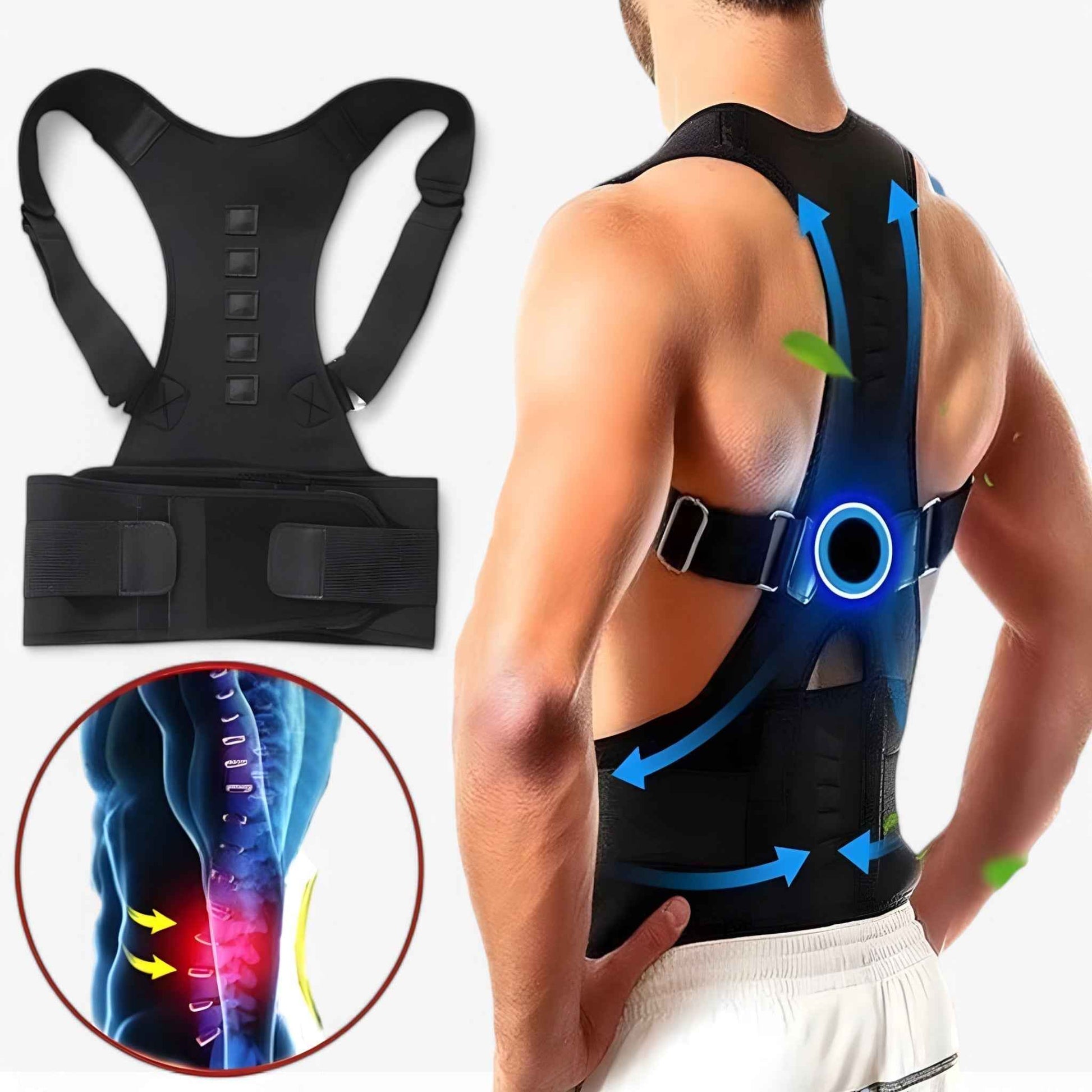 BeltGuard Correcteur de Posture Unisexe Ajustable et Respirant pour Dos Droit Hommes et Femmes
