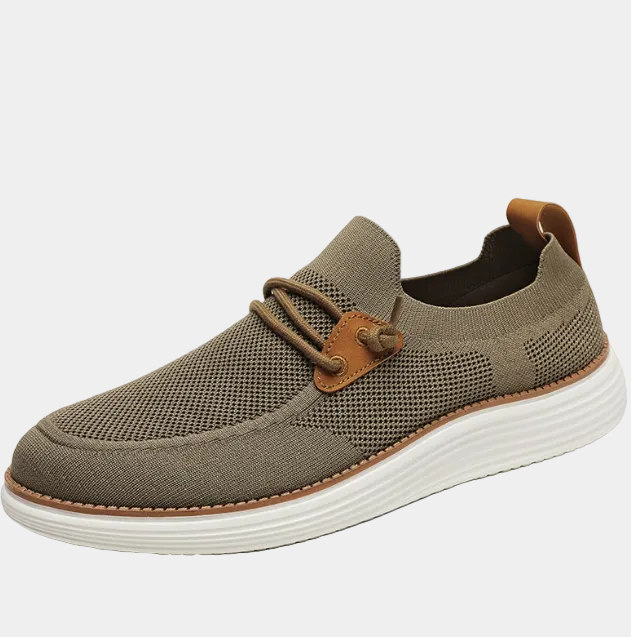 Baskets : Baskets pour homme avec tige perforée dans Kaki de Marche Lino