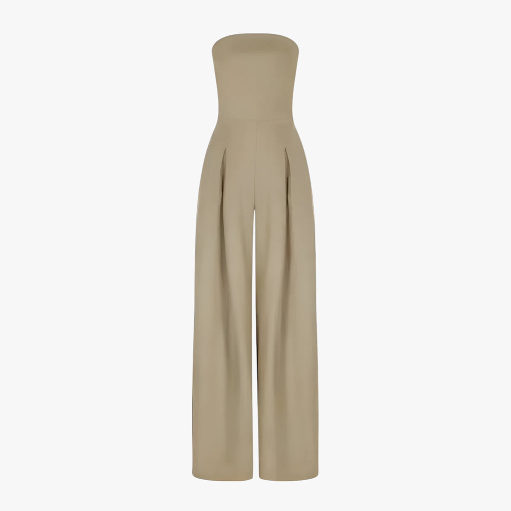 Combinaison Femme Sans Bretelles Élégante Noire - Chic et Confortable pour Cérémonie Estivale