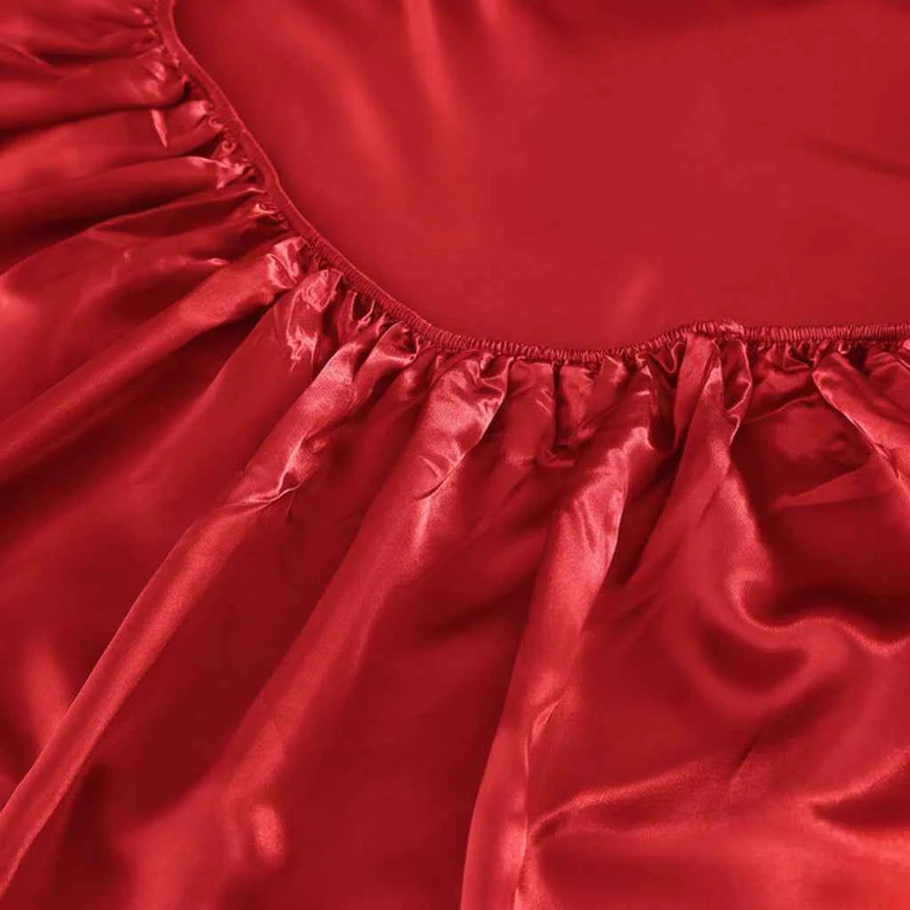 Literie : Drap-Housse en Polyester Doux Literie Drap dans de Marche Lino