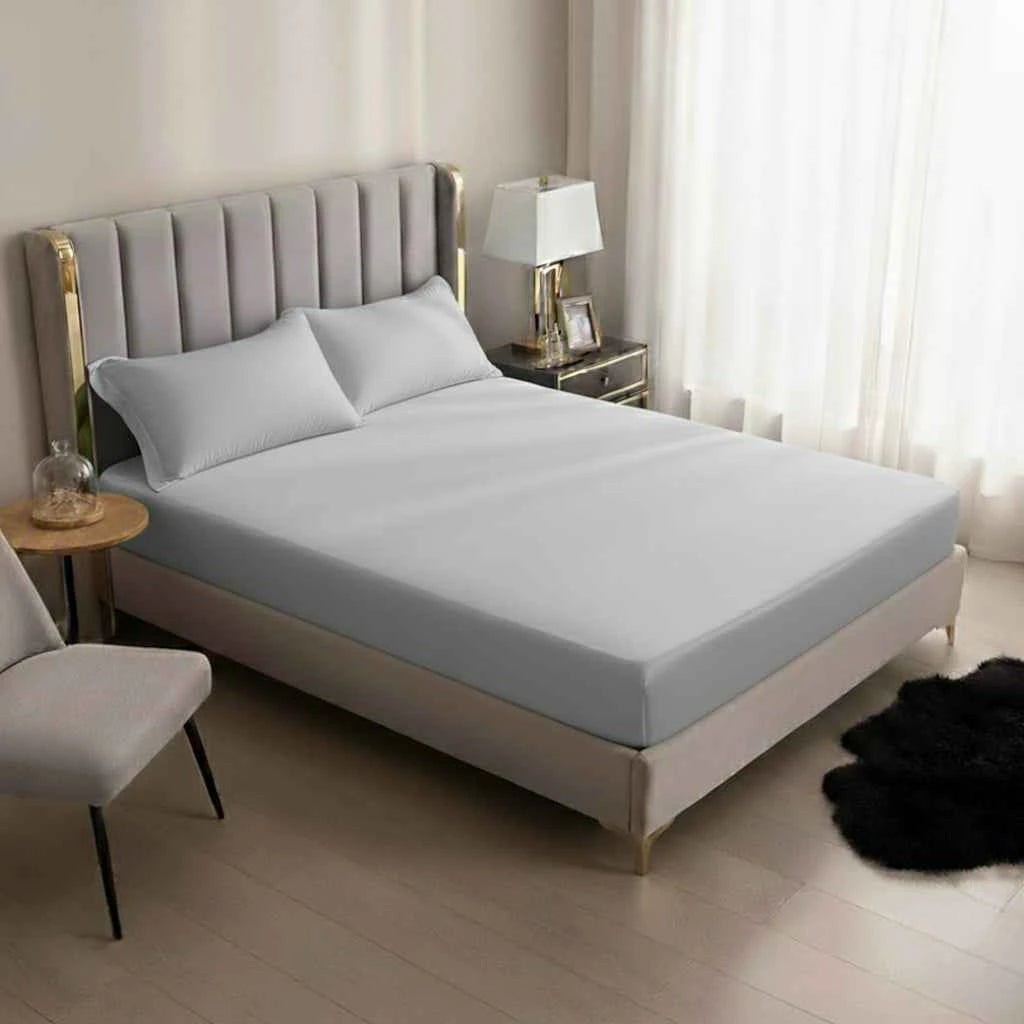 Literie : Drap-Housse en Polyester Doux Literie Drap dans de Marche Lino