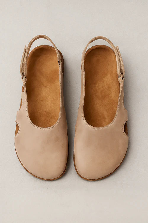 Slingback Femme Noires en Cuir Véritable, Talon 5cm, Bout Rond: Élégance & Confort