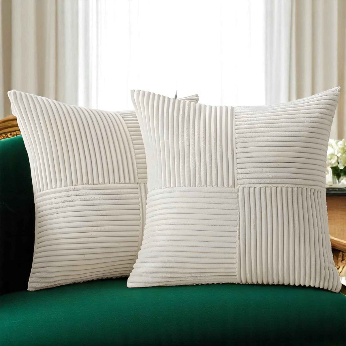Housses de coussin : Housse de Coussin Velours Côtelé Accessoires De Maison dans de Marche Lino