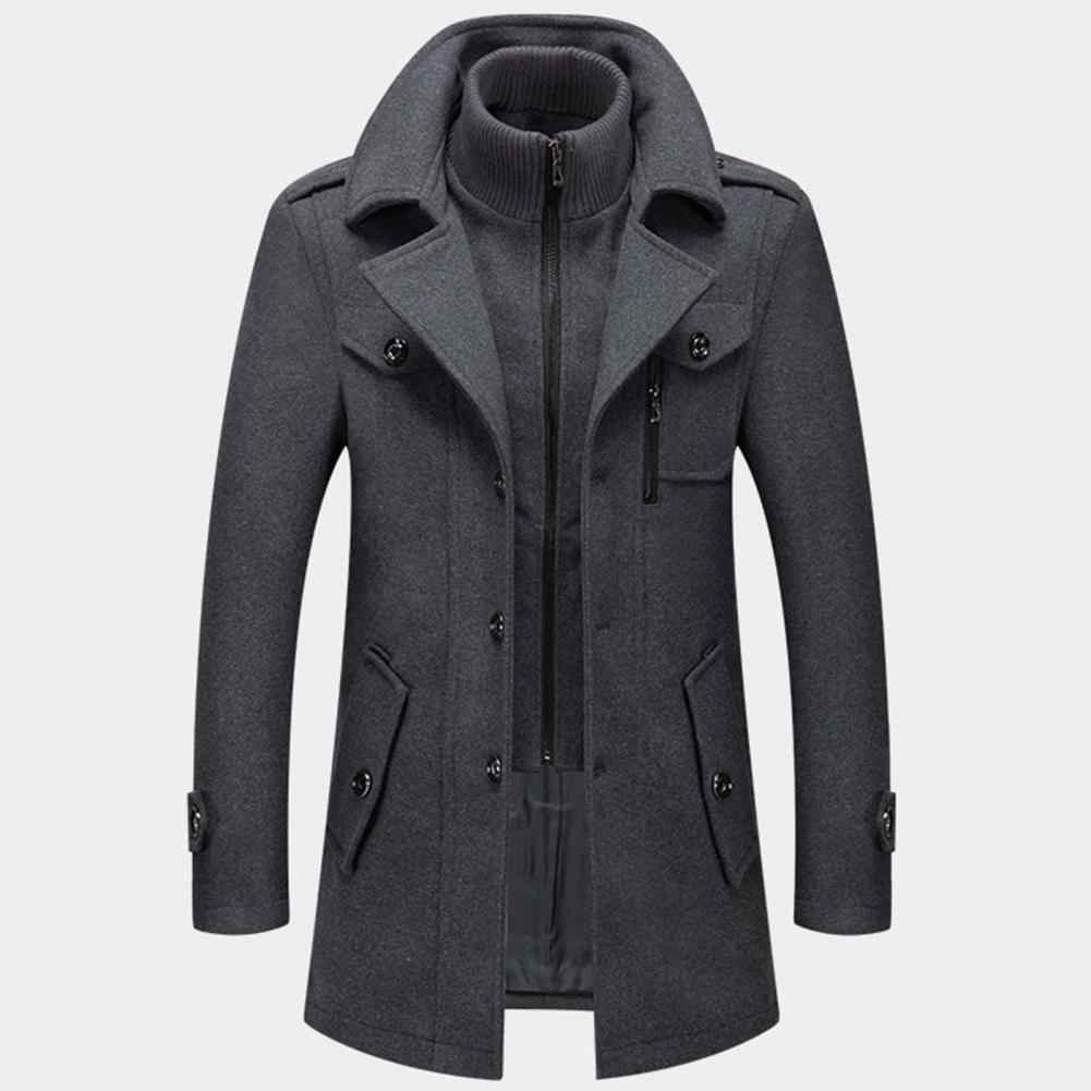 Men's Winter Coat : Benjamin Lange Manteau D'hiver pour Hommes Coton Homme dans Gris de Marche Lino
