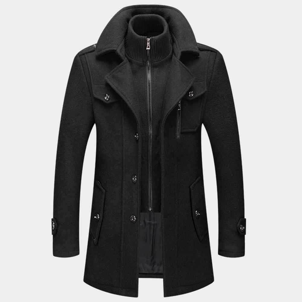 Men's Winter Coat : Benjamin Lange Manteau D'hiver pour Hommes Coton Homme dans Noir (il reste 5 pièces) de Marche Lino
