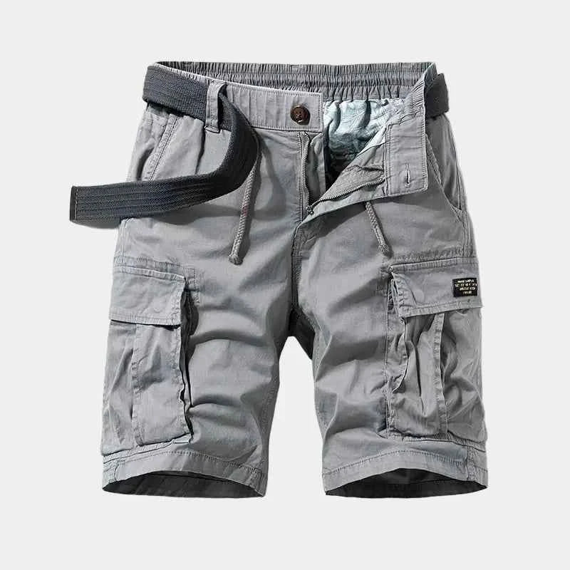 Shorts : Short Cargo Homme Multipoches - Confort et Style dans Gris de Marche Lino