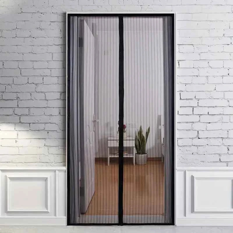 Magnetische Hordeur Zwart 120x210cm - Vliegengordijn voor Deur, Insectenwering