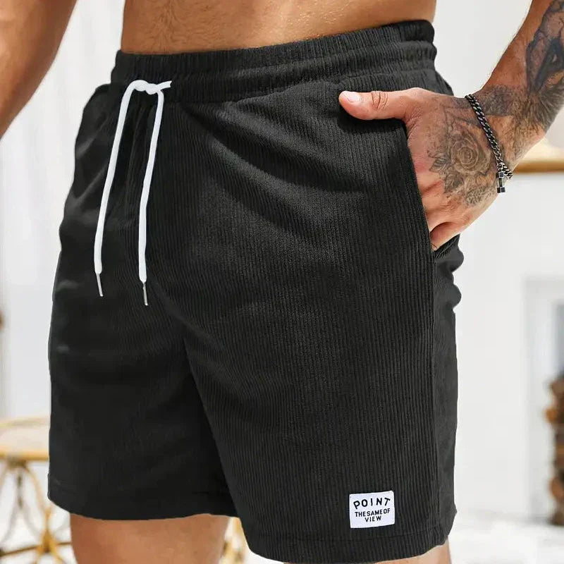 Let ribfløjl shorts til kvinder med snøre - Komfortabel