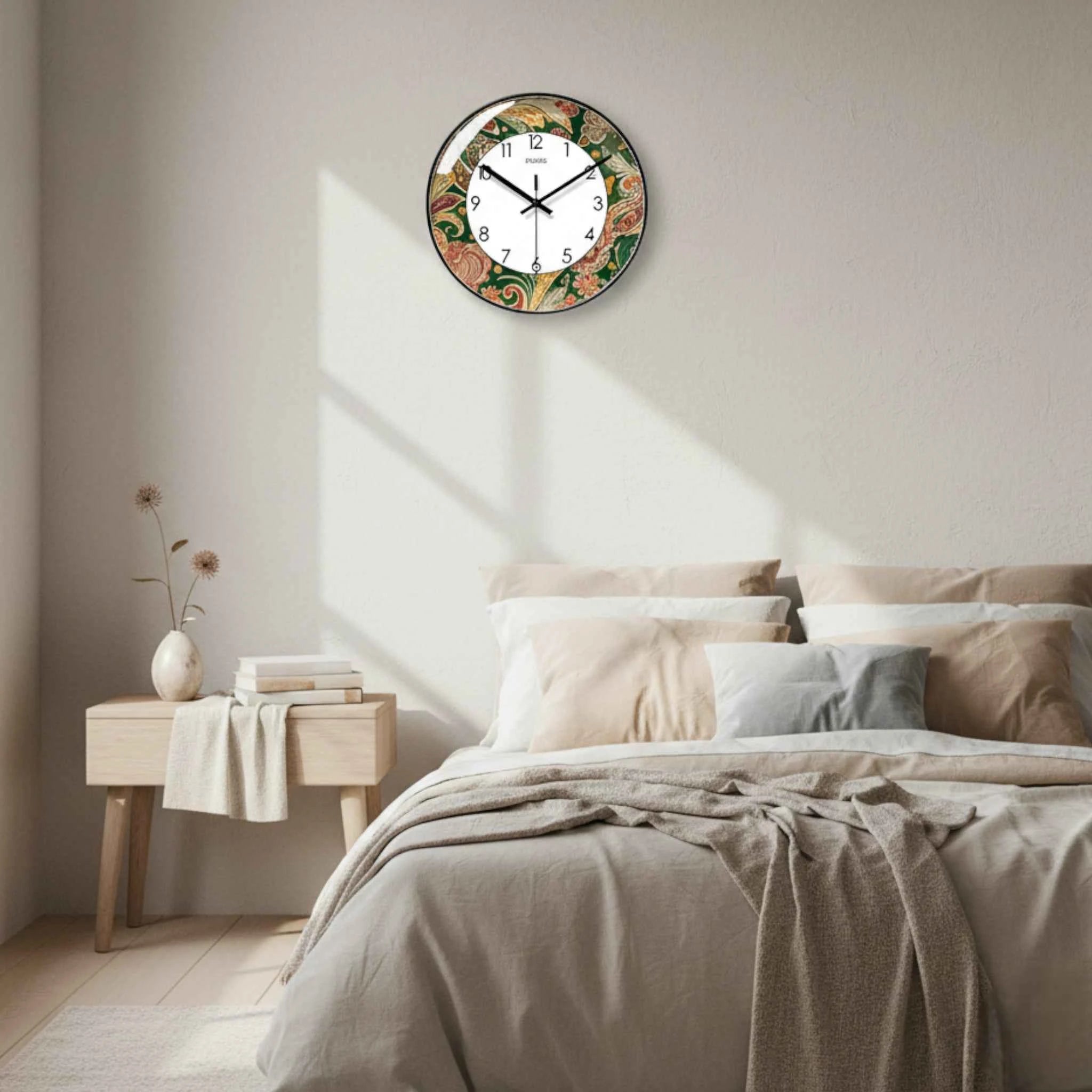 Horloges murales : Horloge Murale Bohème Quartz Accessoires De Maison dans de Marche Lino