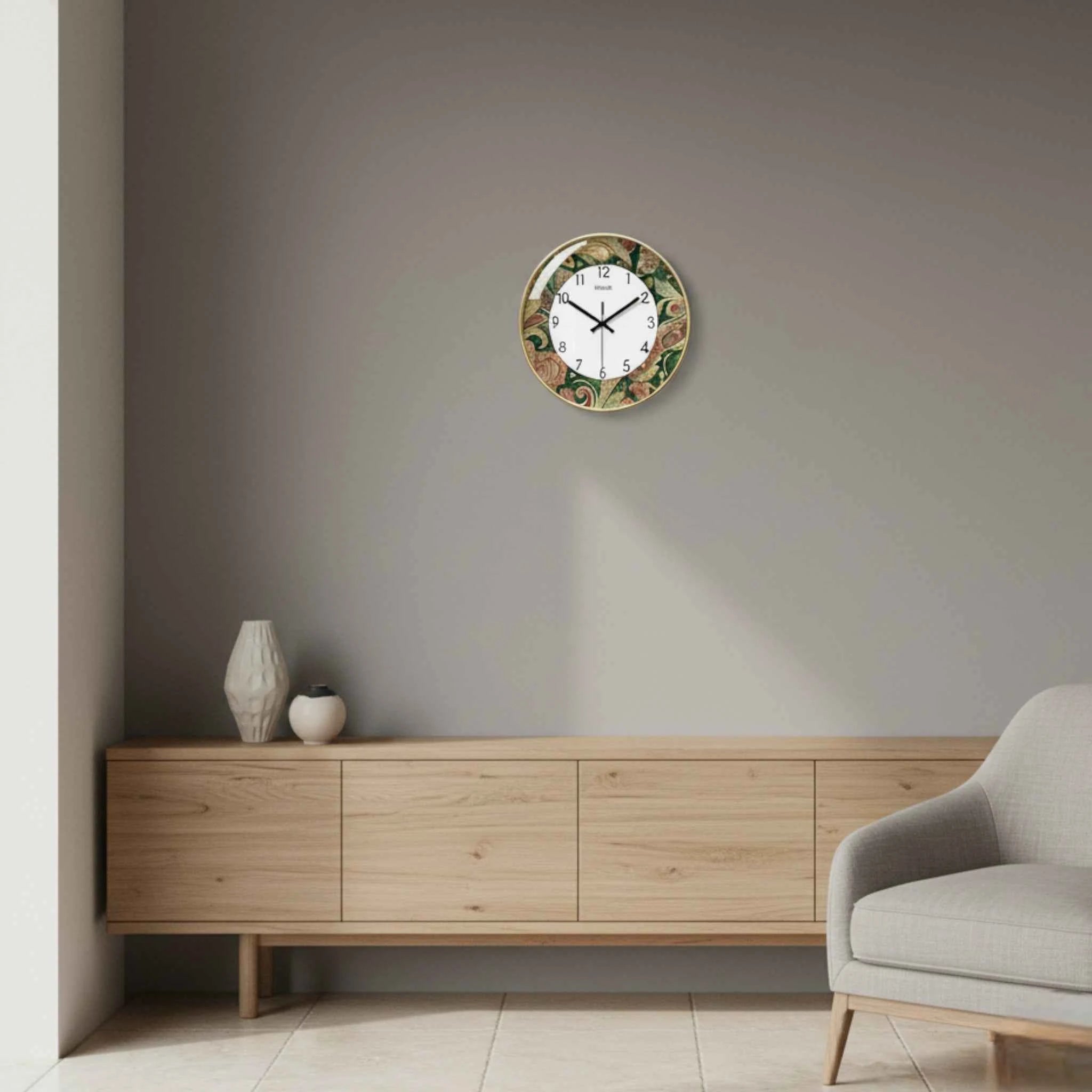 Horloges murales : Horloge Murale Bohème Quartz Accessoires De Maison dans de Marche Lino