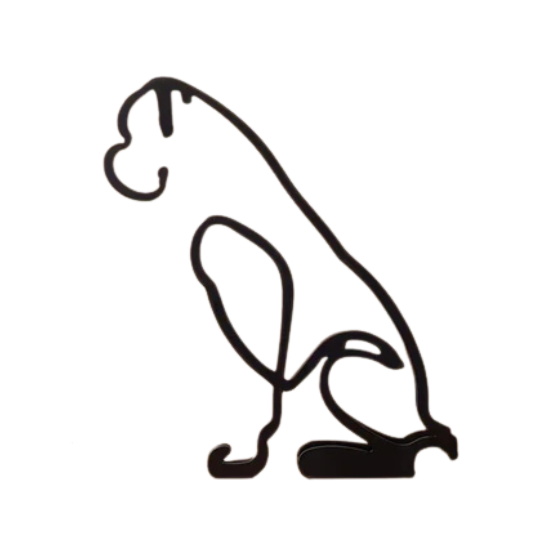 Silhouette d'animal en métal, et minimaliste
