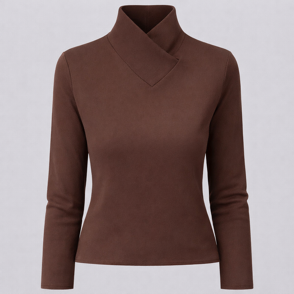 Pull Élégant à Col Montant pour Femme Confort Quotidien