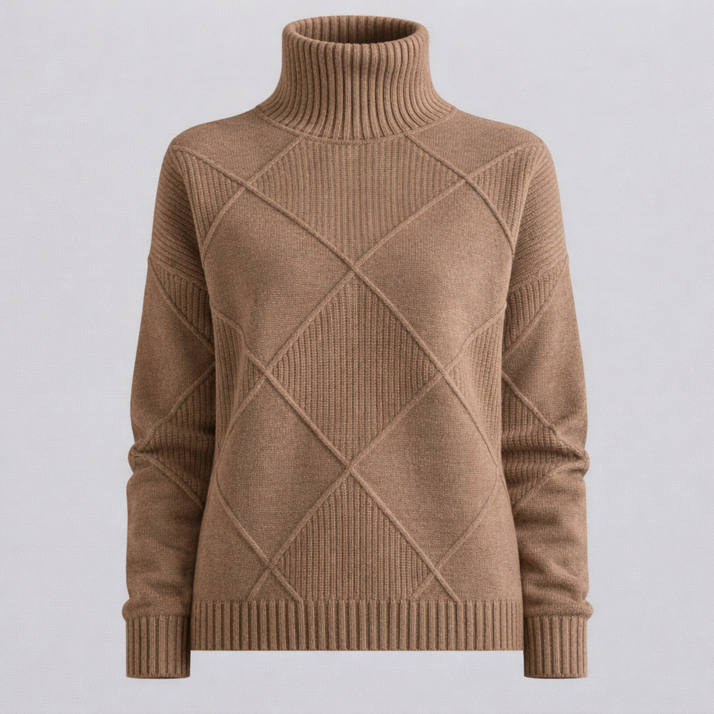 Pulls pour femmes : Pull Femme Col Roulé Confortable Garde-Robe Féminine dans de Marche Lino