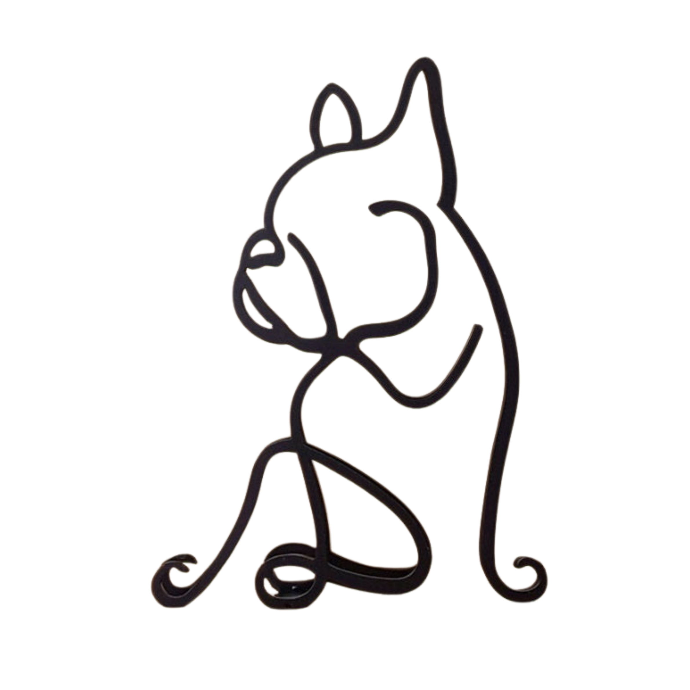 Wall Art : Silhouette d'animal en métal, et minimaliste dans Bouledogue de Marche Lino