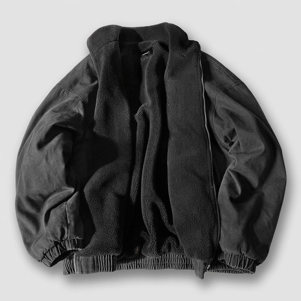 Jackets : Veste Homme Vintage en Polaire Polar Style Streetwear dans de Roselva