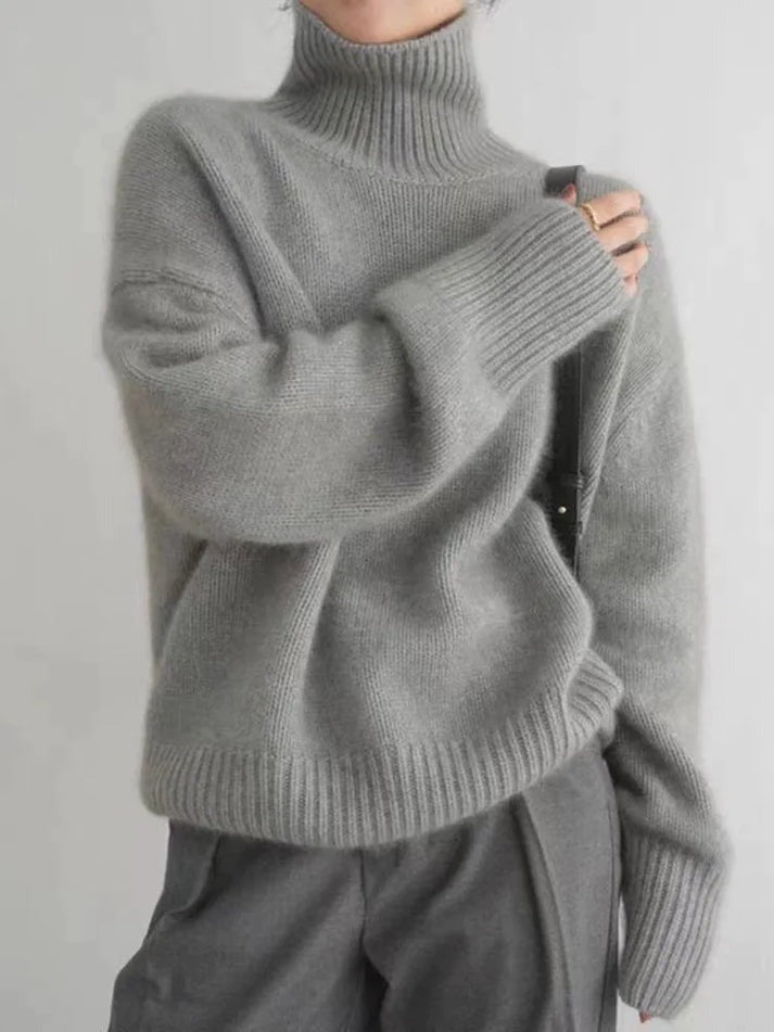 Pull en Cachemire Femme avec Col Roulé