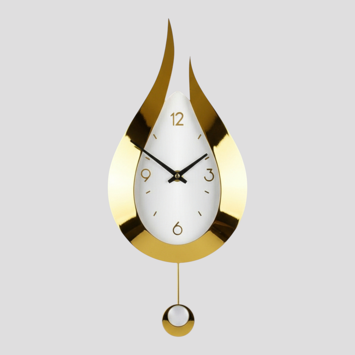 Horloges murales : Horloge Murale Moderne Acrylique Bureau Chambre À Coucher dans Or de Marche Lino