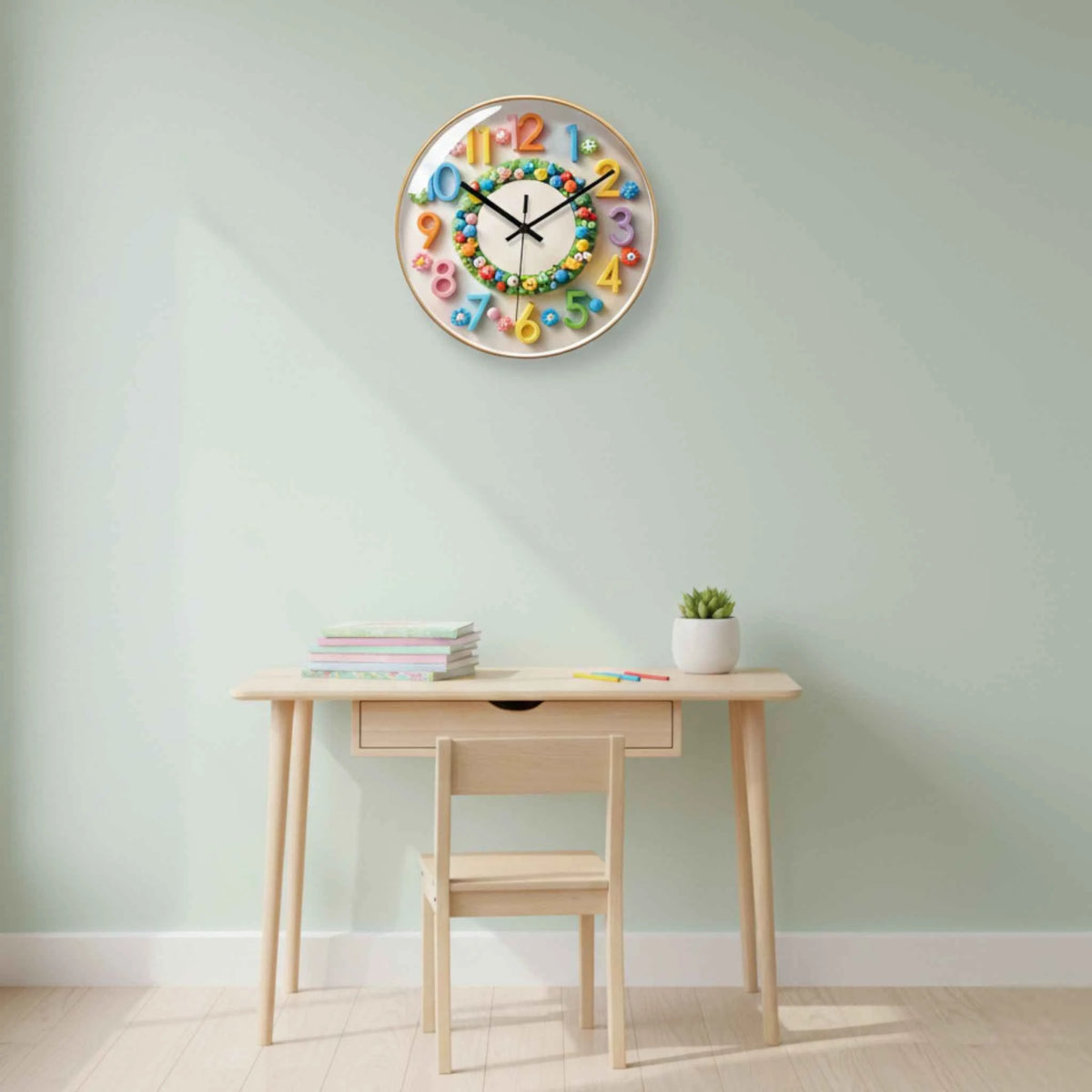 Horloges murales : Horloge Murale Décorative Verre - Style Dessin Animé, Mouvement Quartz dans de Marche Lino