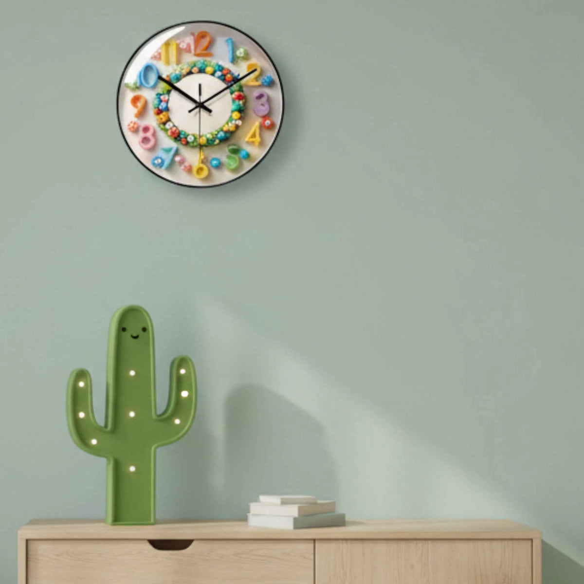 Horloges murales : Horloge Murale Décorative Verre - Style Dessin Animé, Mouvement Quartz dans de Marche Lino