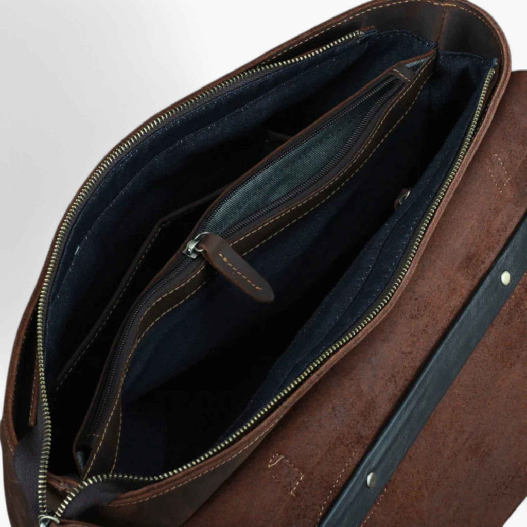 Sac pour ordinateur portable en cuir Or Homme