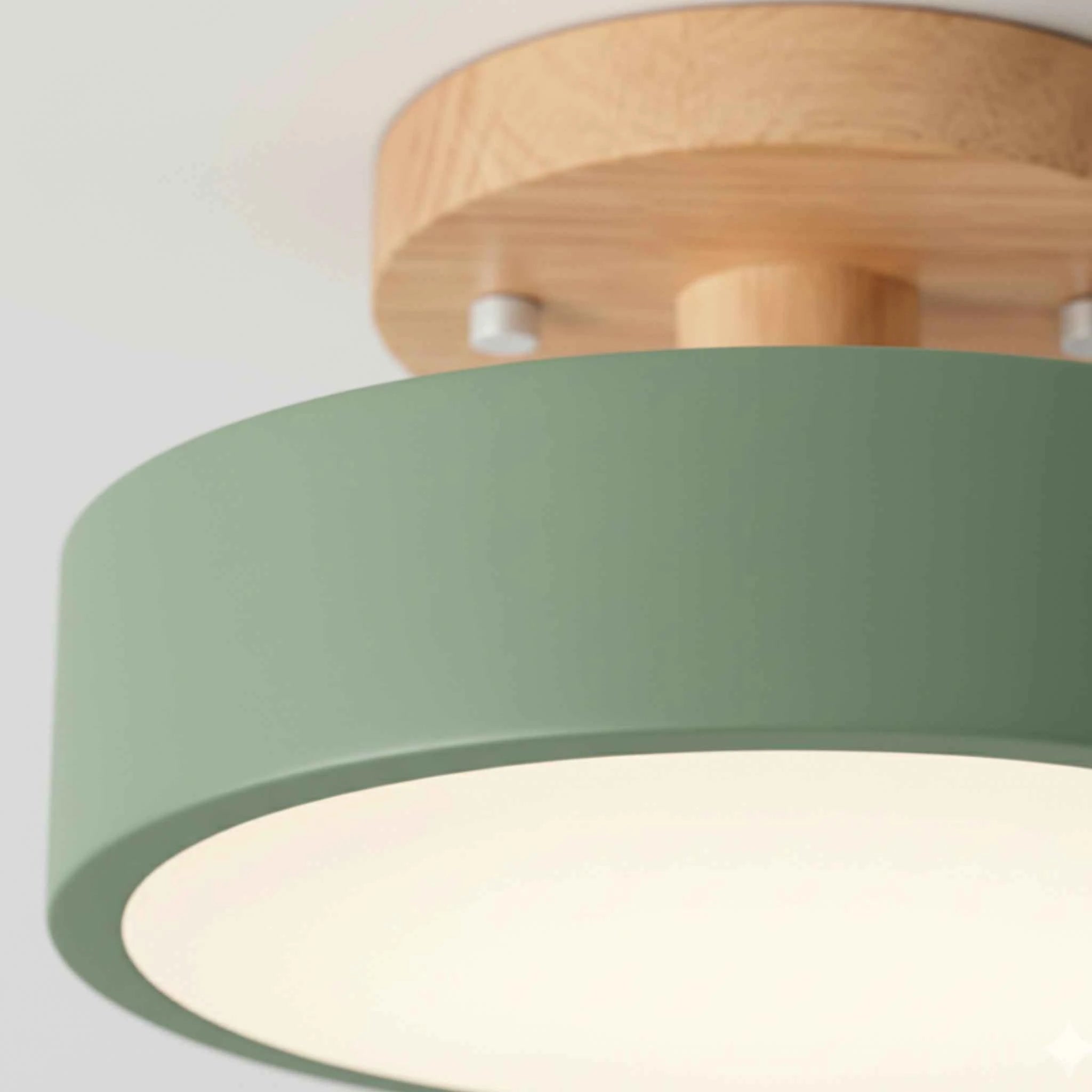 Luminaires de plafond : Plafonnier en Bois Rond - LED Intégrée Luminaires de plafond dans de Marche Lino