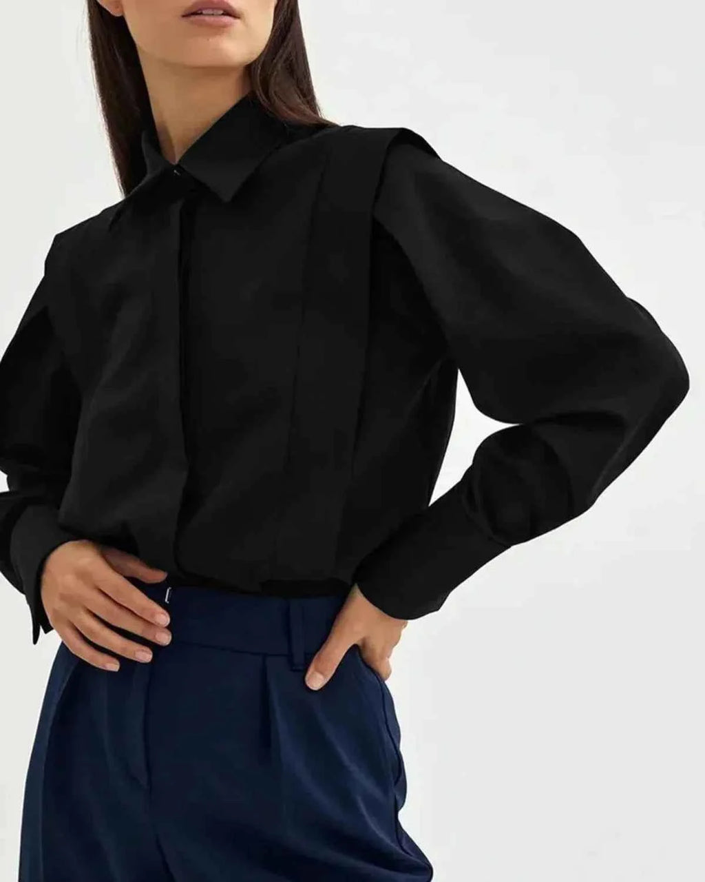 Chemise carrée femme à boutons multiples coloris variés