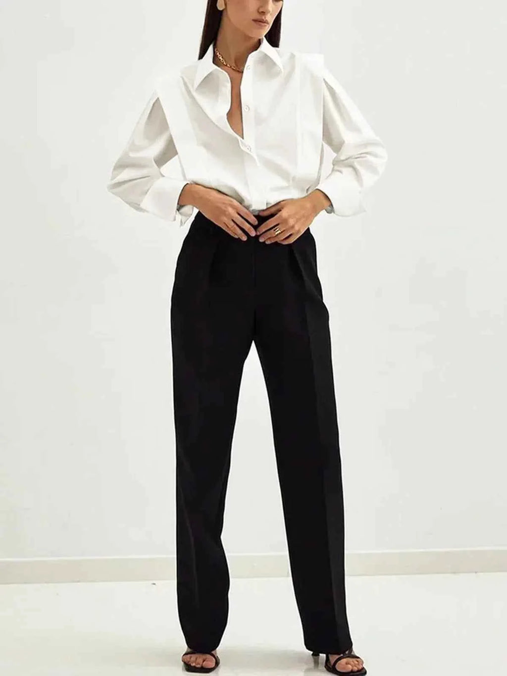 Chemise carrée femme à boutons multiples coloris variés