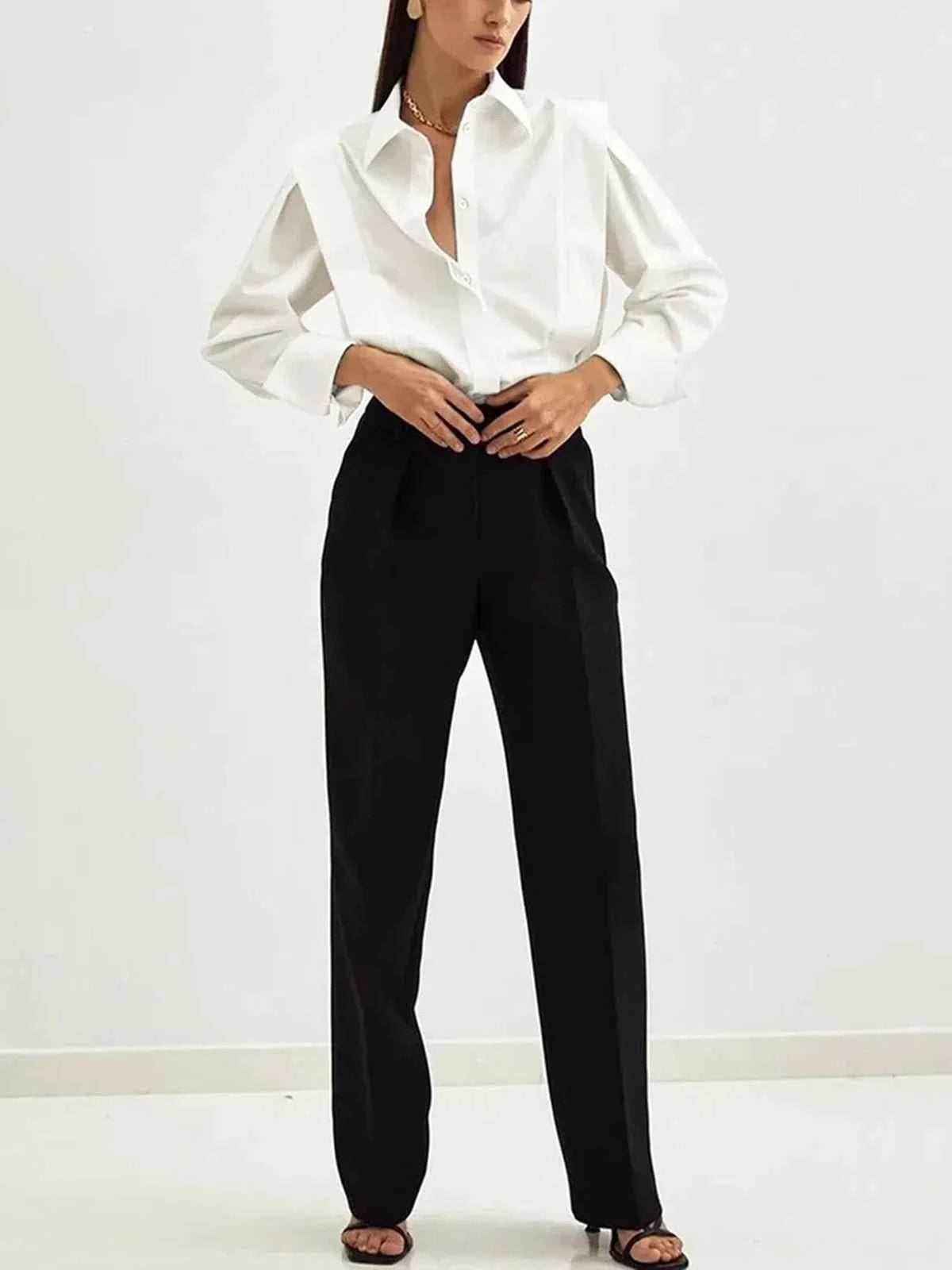 Chemise carrée femme à boutons multiples coloris variés