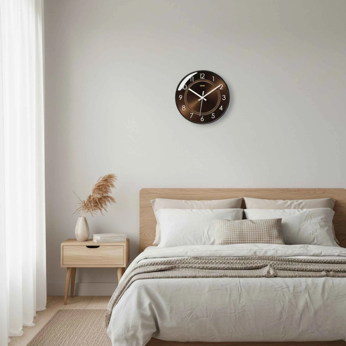 Horloges murales : Horloge Murale Silencieuse Quartz Accessoires Maison dans de Marche Lino
