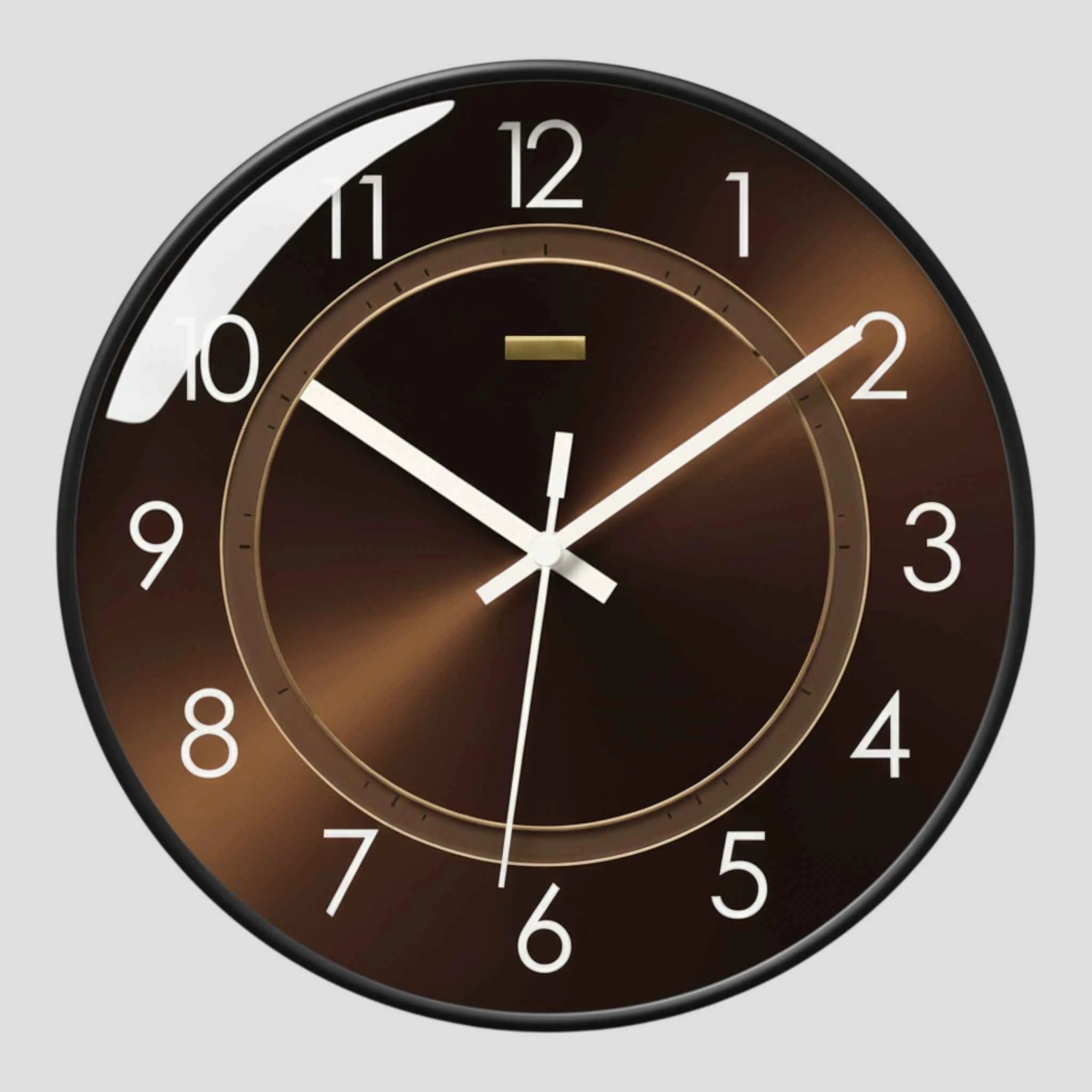 Horloges murales : Horloge Murale Silencieuse Quartz Accessoires Maison dans Noir de Marche Lino